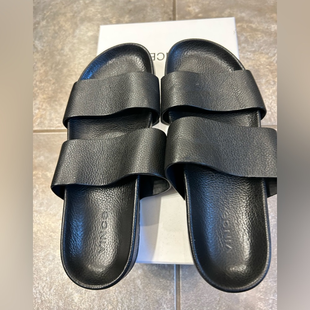 Vince Georgie Black slide. Size 8.5. Excellent condition - only worn twice.